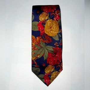 Mallory & Church London Holiday Floral Silk Tie EUC